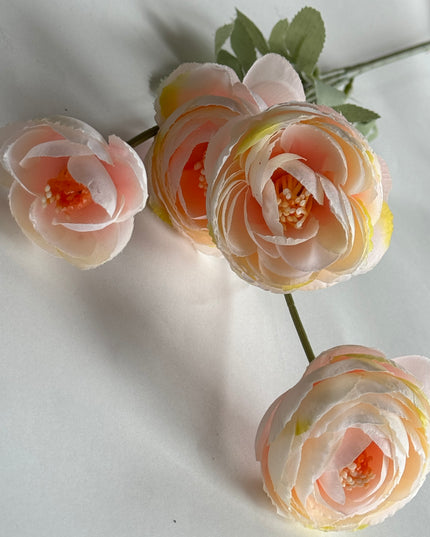 Ranunculus artificial ( 4 flori ) peach