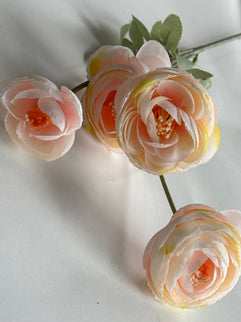 Ranunculus artificial ( 4 flori ) peach