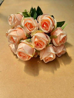 Trandafiri artificiali (12 flori) peach