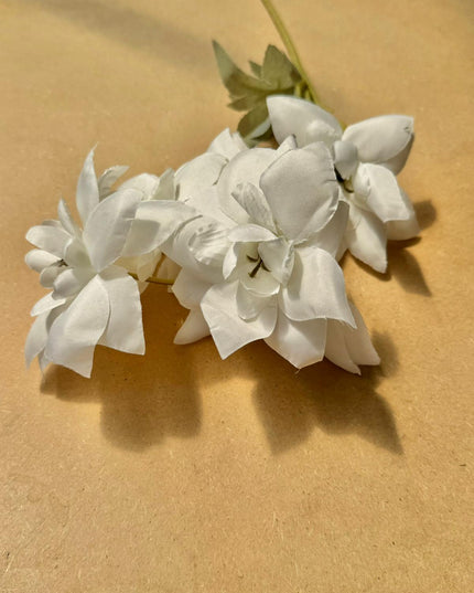 Trandafiri artificiali grandiflora (5 flori) alb