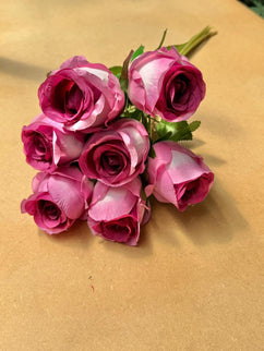 Trandafiri artificiali (7 flori) Deep Purple