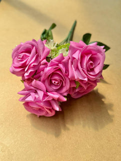 Trandafiri artificiali (7 flori) Aqua