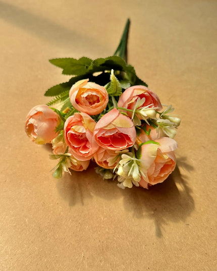 Trandafiri artificiali mini (12 flori) piersica