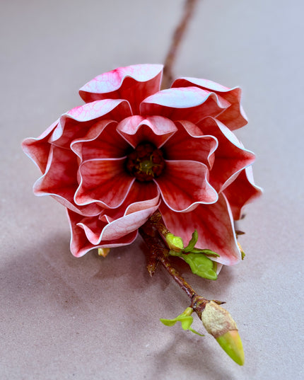 Magnolia artificiala 1 floare oranj