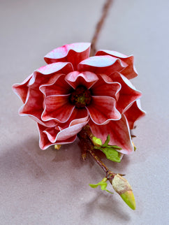 Magnolia artificiala 1 floare oranj