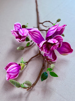 Magnolia artificiala 3 flori mov