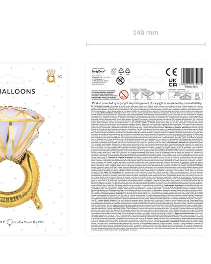 Balon inel din folie 60x95cm