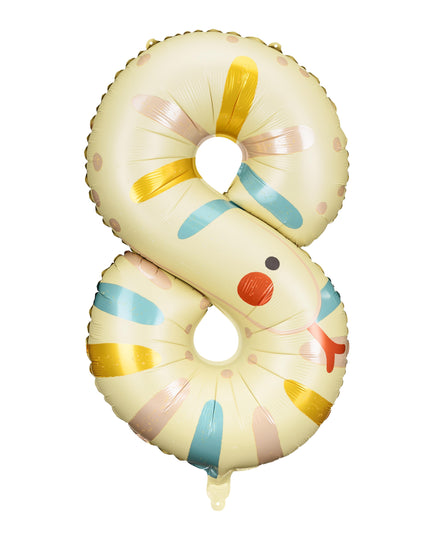 Balon cifra 8 sarpe din folie 55x88cm