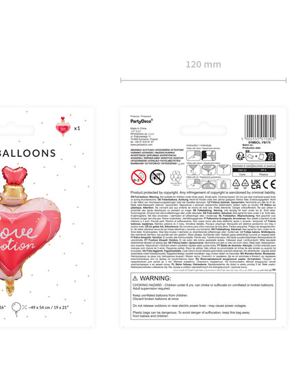 Balon Love potion din folie 54x66cm