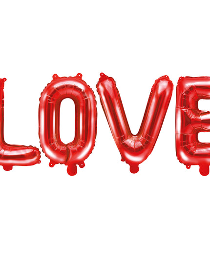 Balon LOVE rosu din folie 140x35cm