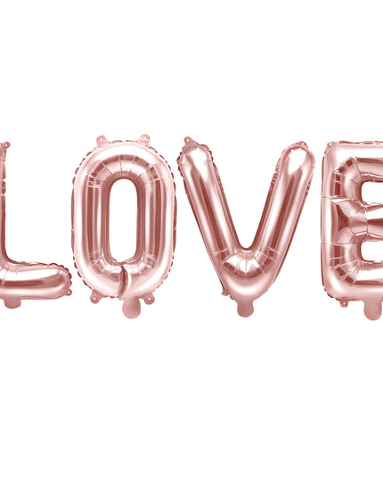 Balon LOVE rose din folie 140x35cm