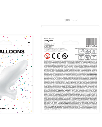 Balon porumbel din folie 77x66cm