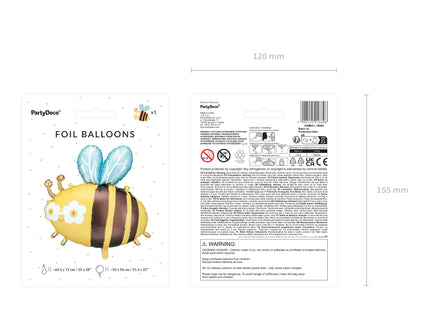 Balon albina Bumblebee din folie 63.5x72cm