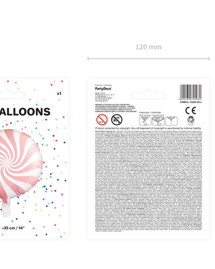 Balon Candy roz din folie 35cm