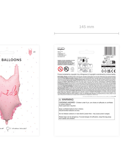 Balon costum de baie "Bride" din folie 46x76cm