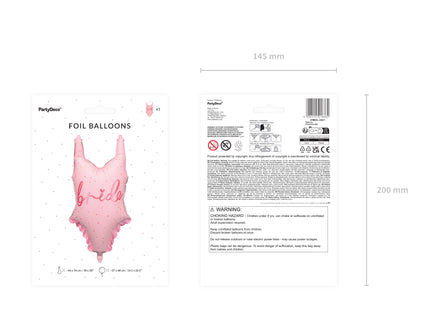 Balon costum de baie "Bride" din folie 46x76cm