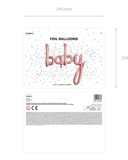 Balon baby rose gold din folie 73.5x75.5cm