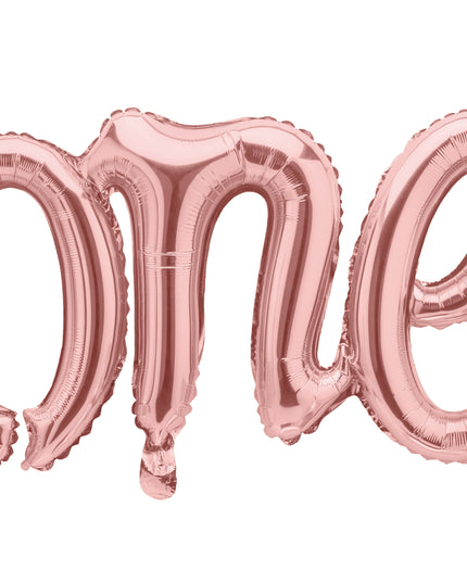 Balon One rose gold 66x37cm