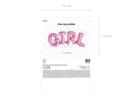 Balon GIRL din folie 74x33cm