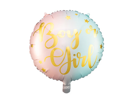 Balon "Boy or Girl" colorat din folie 35cm