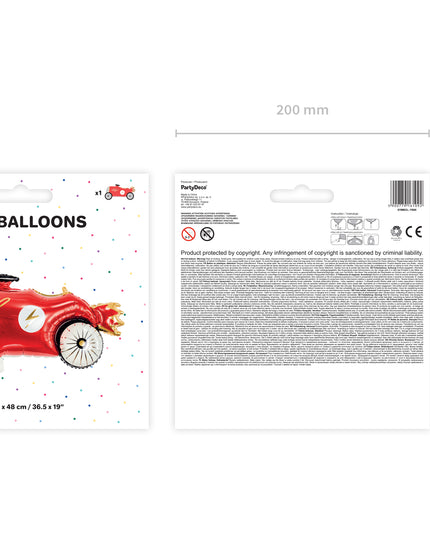 Balon masina din folie 111x63cm