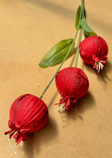 Flori artificiale clopotei roșu