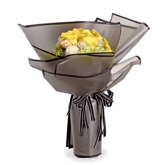 Ambalaj buchet flori waterproof 60x60cm foggy negru