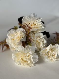 Garoafe artificiale 6 flori alb