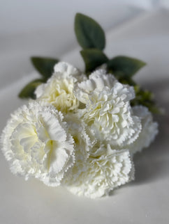 Garoafe artificiale 7 flori alb