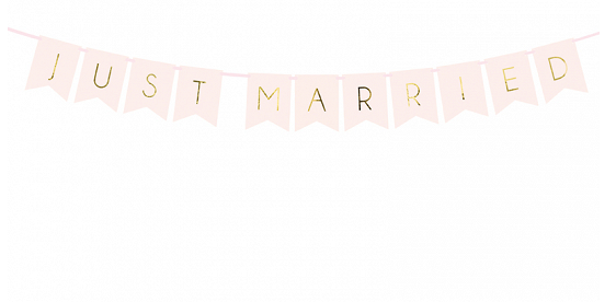 Ghirlanda "Just Married" 15x155cm