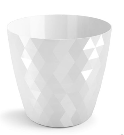 Ghiveci plastic cristal Ø16cm alb