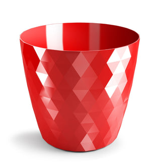 Ghiveci plastic cristal Ø12cm rosu