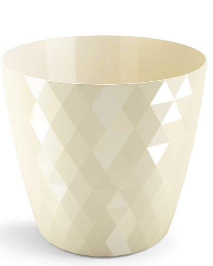 Ghiveci plastic cristal Ø14cm crem