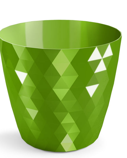 Ghiveci plastic cristal Ø12cm verde