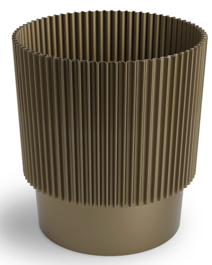 Ghiveci plastic Lotos Ø11cm auriu