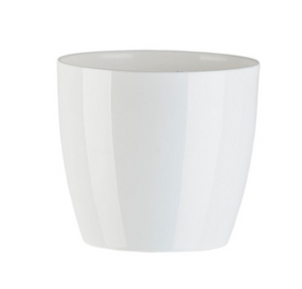 Ghiveci plastic aga Ø12cm alb
