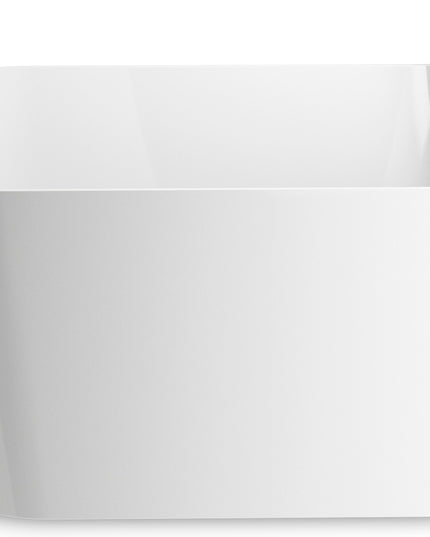 Ghiveci plastic simple box oval Ø27cm alb