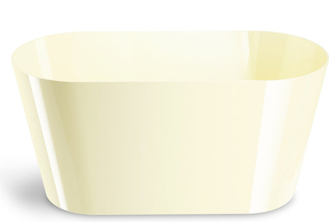 Ghiveci plastic simple box oval Ø27cm crem