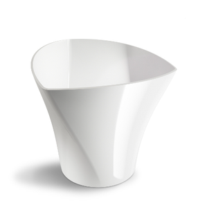 Ghiveci plastic twister Ø17cm alb