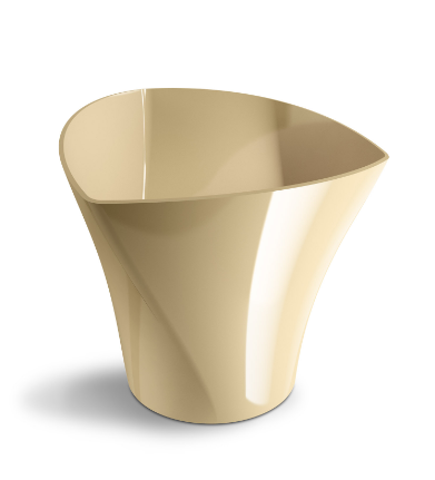 Ghiveci plastic twister Ø13cm bej