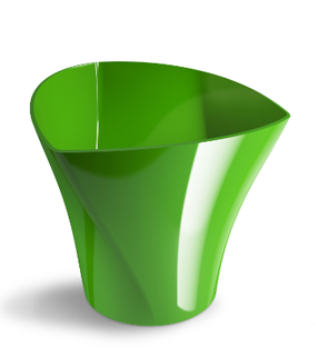 Ghiveci plastic twister Ø17cm verde