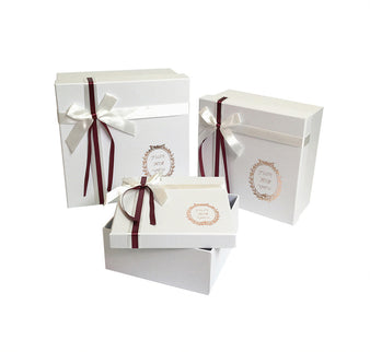 Set 3 cutii flori S3.17 alb