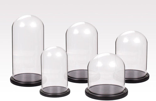 Cupola sticla 15x30cm blat negru