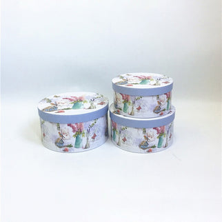 Set 3 cutii flori s3.139 albastru