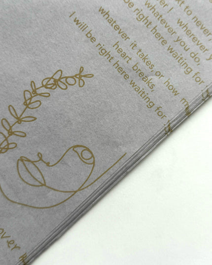 Ambalaj hartie de matase ziar gri auriu