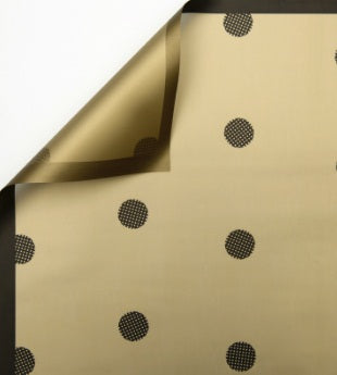 Ambalaj waterproof 60x60cm fond auriu buline maro