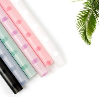 Ambalaj waterproof 60x60cm fond negru buline negre