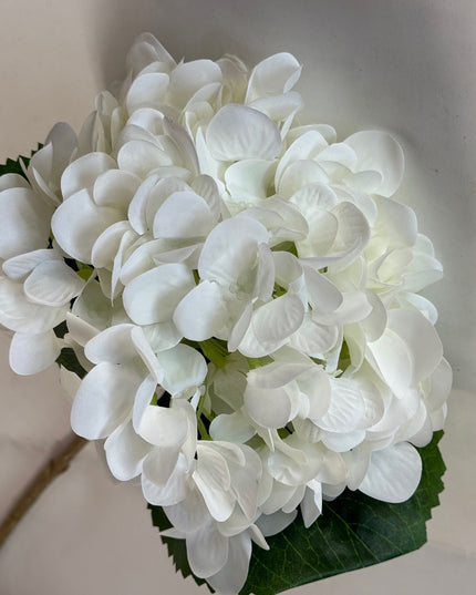 Hortensia artificiala ⌀15cm real feel alb