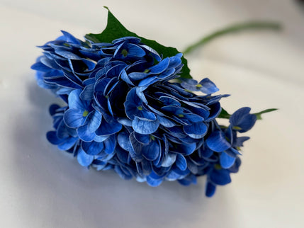 Hortensia artificiala ⌀15cm real feel albastru inchis