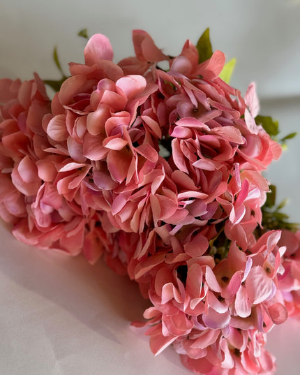 Hortensia artificiala ⌀20cm (7 flori) roz